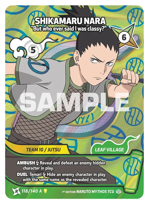 Shikamaru Nara But who ever said I was classy? - Naruto Mythos TCG card