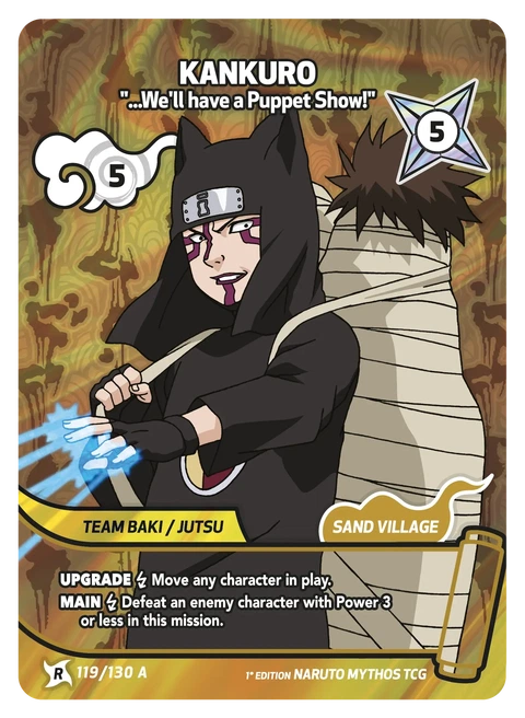 Kankuro Secret Black Move: Iron Maiden - Naruto Mythos TCG card