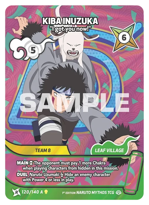 Kiba Inuzuka I got you now! - Naruto Mythos TCG card