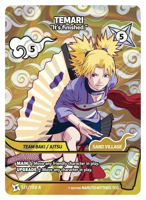 Temari Wind Scythe Jutsu - Naruto Mythos TCG card