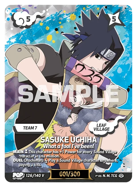 Sasuke Uchiha What a fool I've been! - Naruto Mythos TCG card