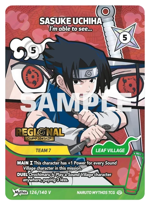 Sasuke Uchiha I'm able to see... - Naruto Mythos TCG card