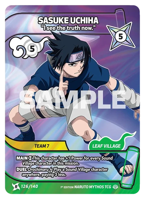 Sasuke Uchiha I see the truth now. - Naruto Mythos TCG card