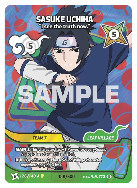 Sasuke Uchiha I see the truth now. - Naruto Mythos TCG card