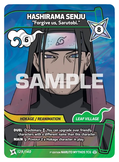 Hashirama Senju Forgive us, Sarutobi. - Naruto Mythos TCG card