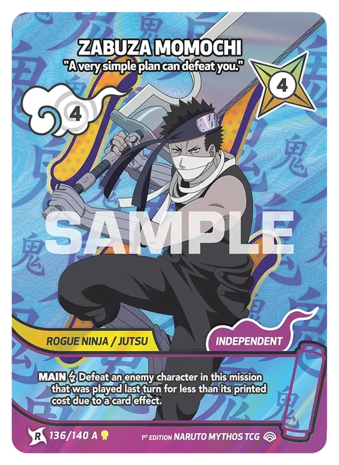 Zabuza Momochi A very simple plan can defeat you. - Naruto Mythos TCG card