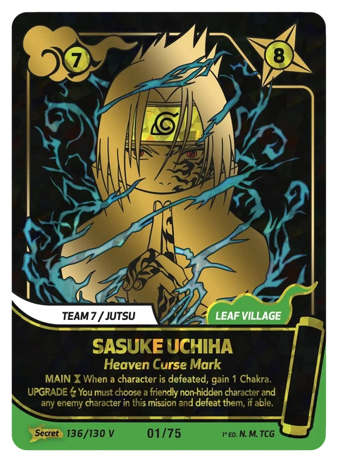 Sasuke Uchiha Heaven Curse Mark - Naruto Mythos TCG card