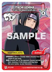 Itachi Uchiha It isn't my desire to kill you. 2-137/140