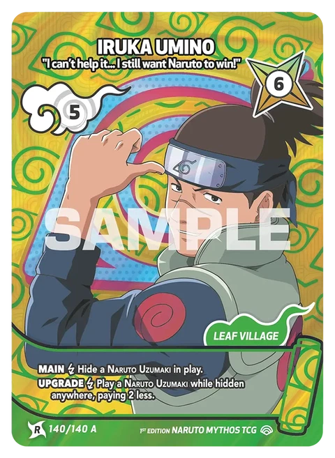 Iruka Umino I can't help it. .. I still want Naruto to win! - Naruto Mythos TCG card