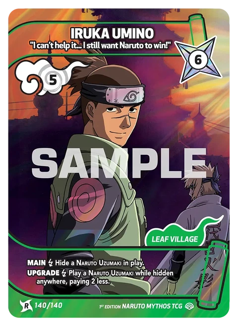 Iruka Umino I can't help it. .. I still want Naruto to win! - Naruto Mythos TCG card