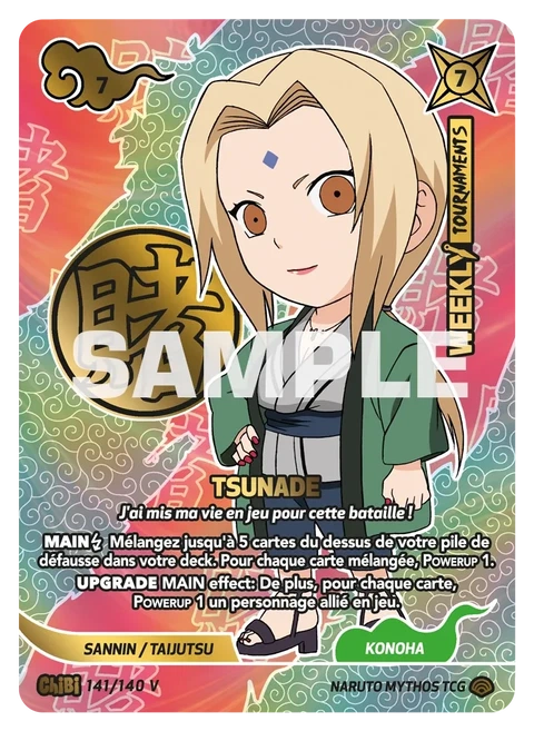 Tsunade This is the big one where I put my life on the line! - Naruto Mythos TCG card