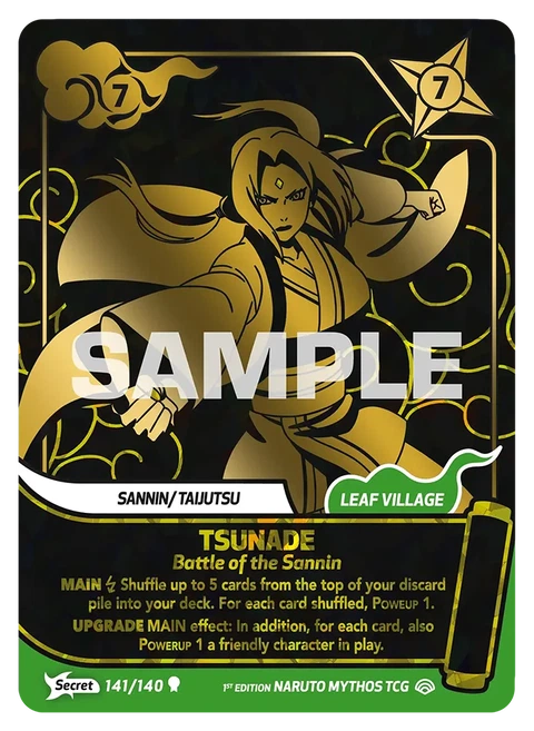 Tsunade Battle of the Sannin - Naruto Mythos TCG card