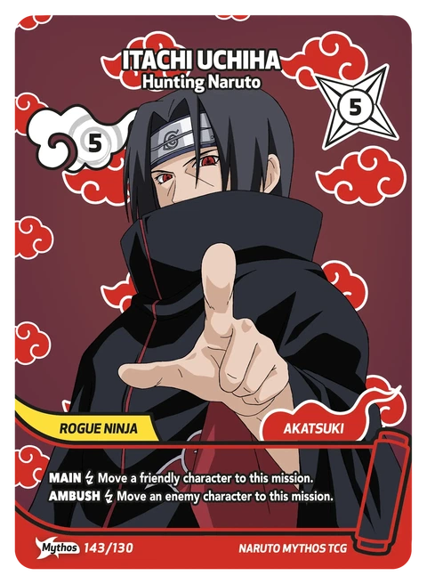 Itachi Uchiha Hunting Naruto - Naruto Mythos TCG card