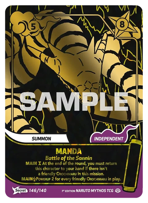 Manda Battle of the Sannin - Naruto Mythos TCG card