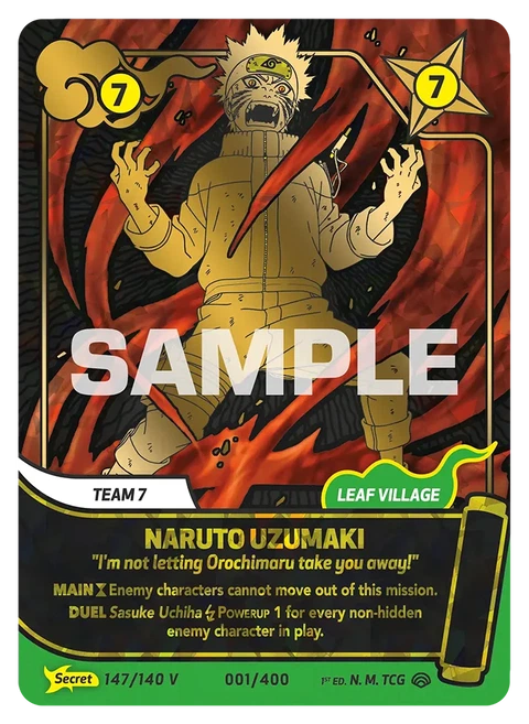 Naruto Uzumaki I'm not letting Orochimaru take you away! - Naruto Mythos TCG card