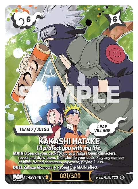 Kakashi Hatake I'll protect you with my life. - Naruto Mythos TCG card