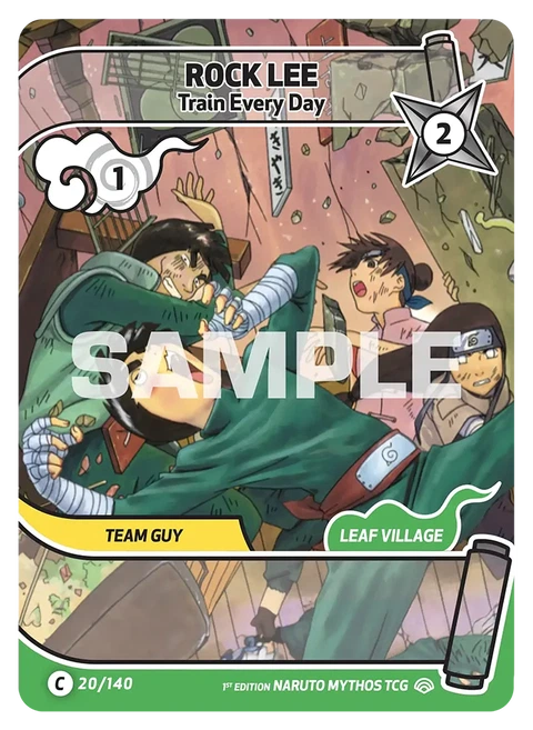 Rock Lee Train Every Day - Naruto Mythos TCG card