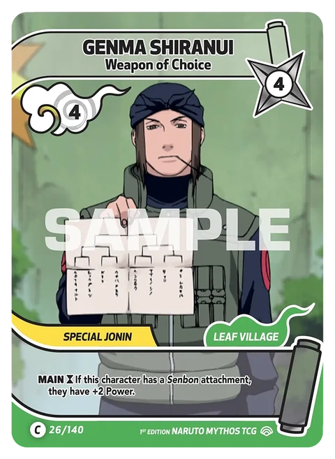 Genma Shiranui Weapon of Choice - Naruto Mythos TCG card