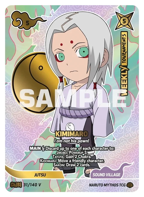Kimimaro I am not his pawn - Naruto Mythos TCG card