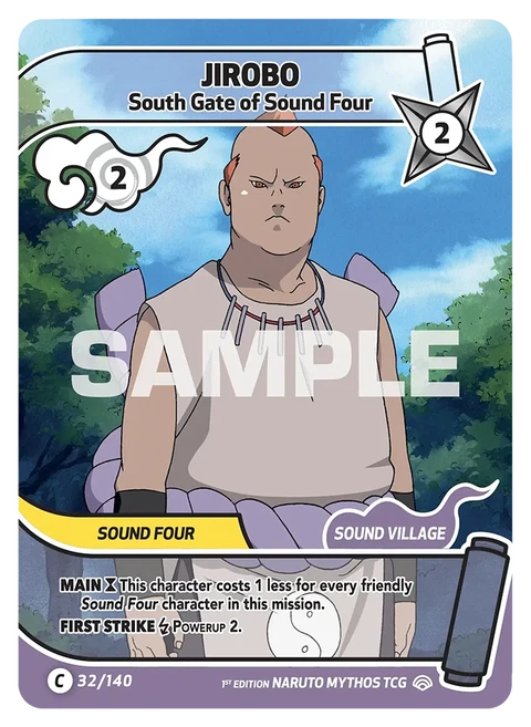 Jirobo South Gate of Sound Four - Naruto Mythos TCG card
