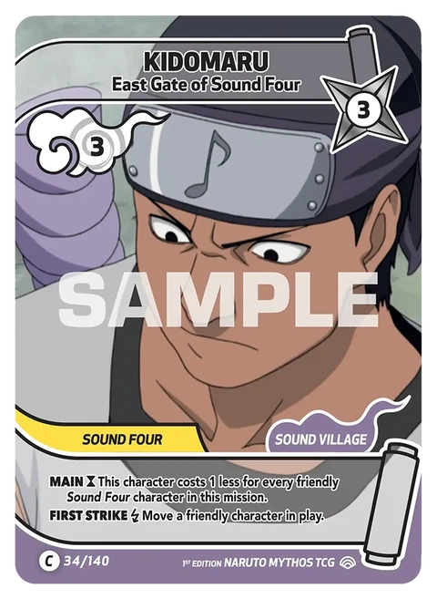 Kidomaru East Gate of Sound Four - Naruto Mythos TCG card