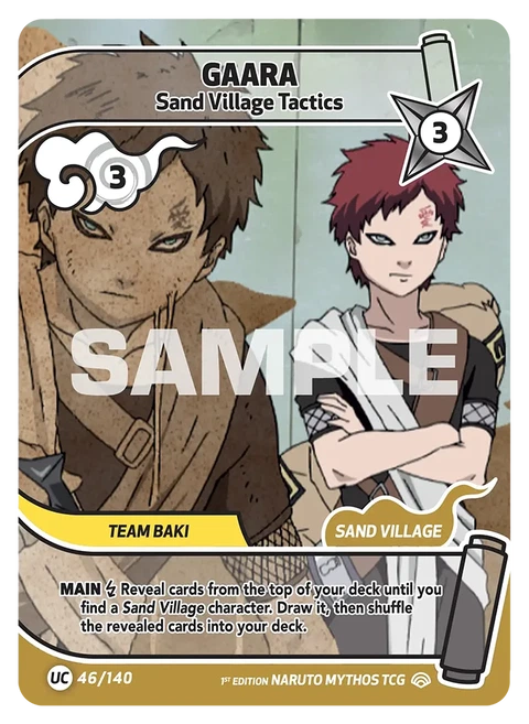 Gaara Sand Village Tactics - Naruto Mythos TCG card