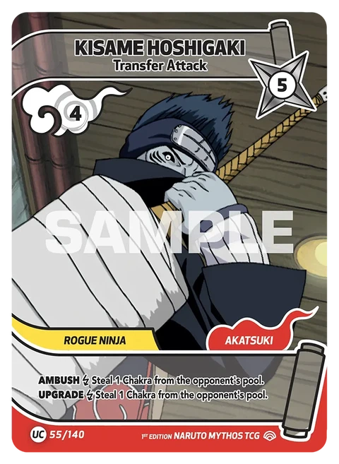 Kisame Hoshigaki Transfer Attack - Naruto Mythos TCG card