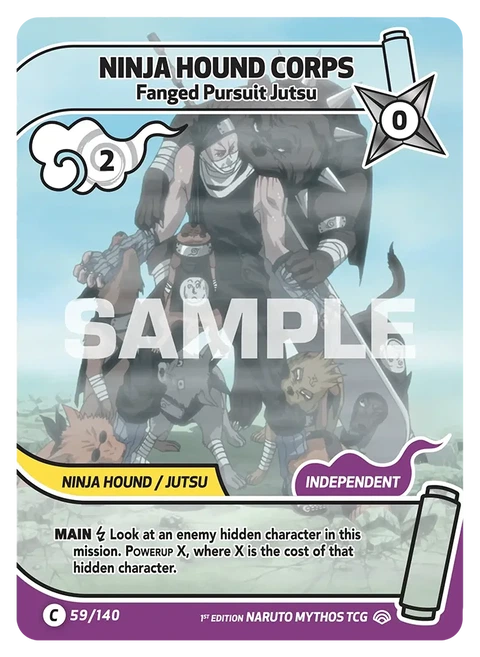 Ninja Hound Corps Fanged Pursuit Jutsu - Naruto Mythos TCG card