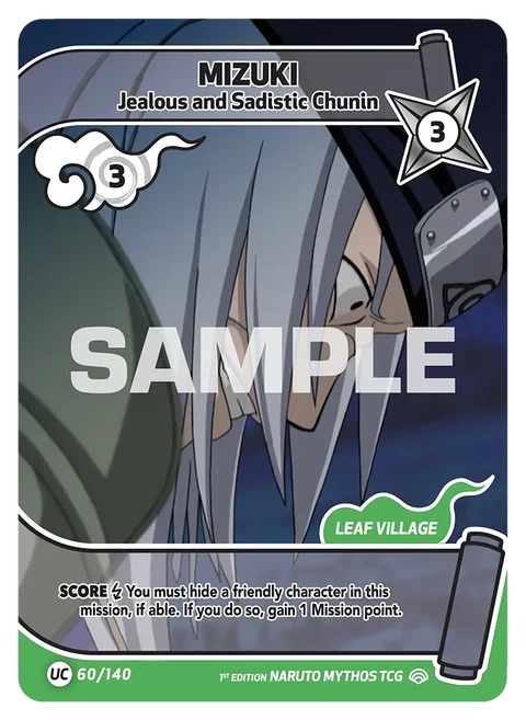 Mizuki Jealous and Sadistic Chunin - Naruto Mythos TCG card