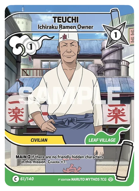 Teuchi Ichiraku Ramen Owner - Naruto Mythos TCG card