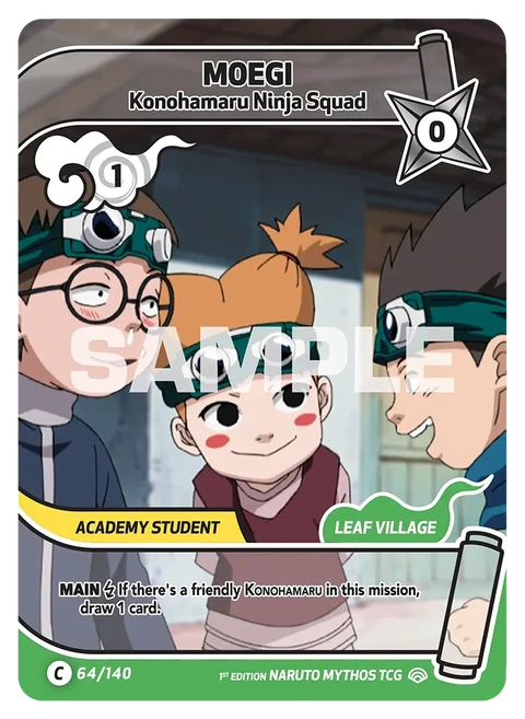 Moegi Konohamaru Ninja Squad - Naruto Mythos TCG card