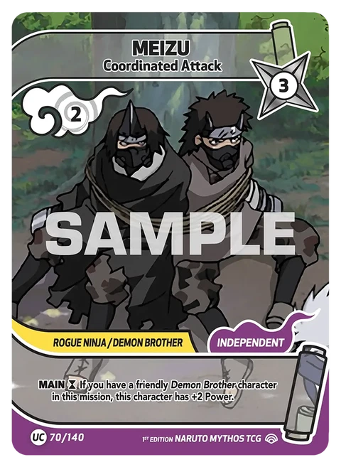 Meizu Coordinated Attack - Naruto Mythos TCG card