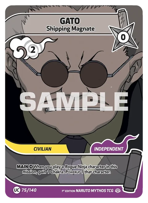 Gato Shipping Magnate - Naruto Mythos TCG card