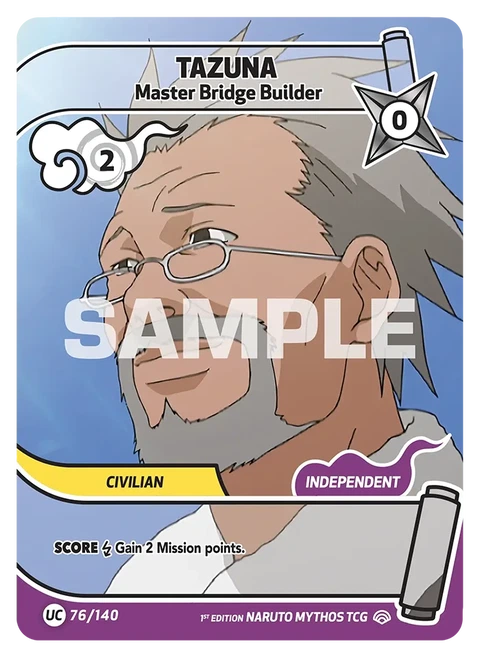 Tazuna Master Bridge Builder - Naruto Mythos TCG card