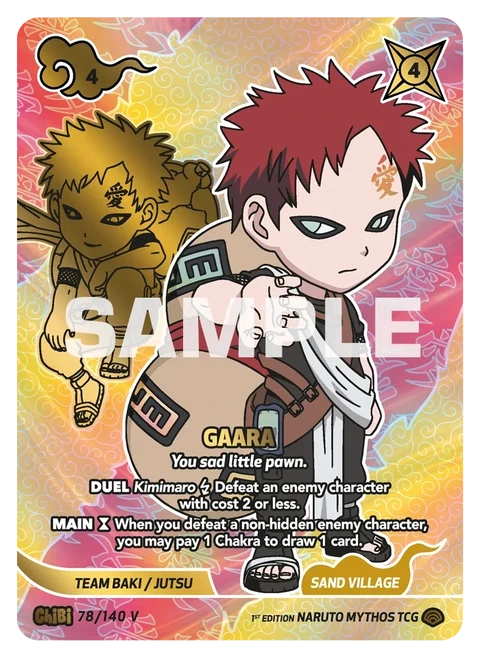 Gaara You sad little pawn. - Naruto Mythos TCG card