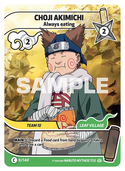 Choji Akimichi Always eating - Naruto Mythos TCG card