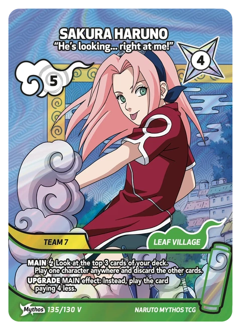 Sakura Haruno "He's looking... right at me!" - Naruto Mythos TCG card