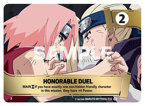 Honorable Duel - Naruto Mythos TCG card