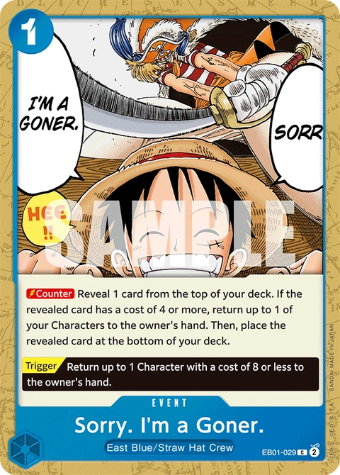 Sorry. I'm a Goner. - One Piece Card Game card
