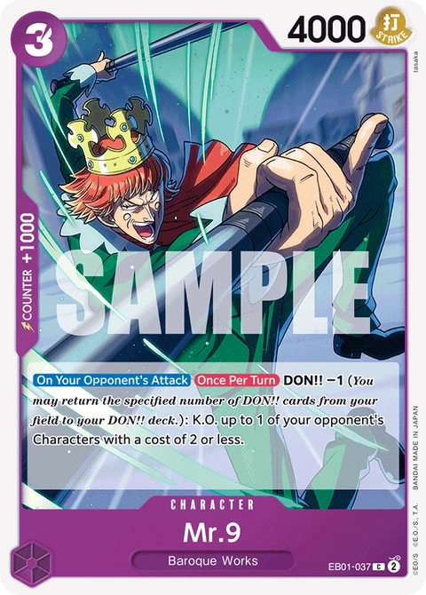 Mr. 9 - One Piece Card Game card