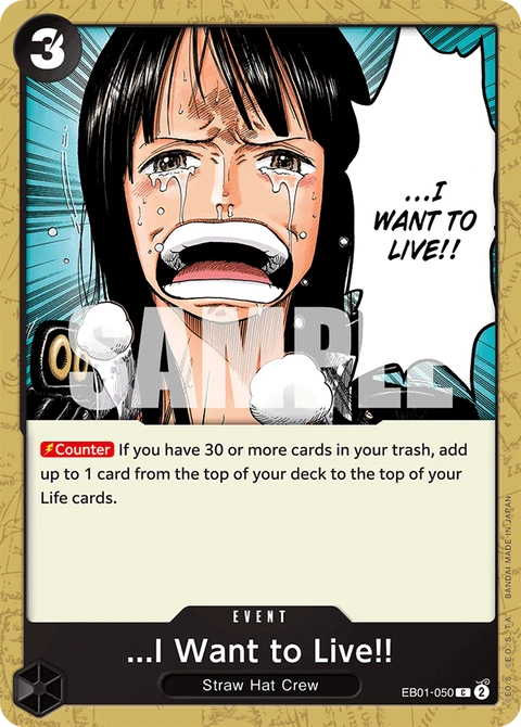 ...I Want to Live!! - One Piece Card Game card