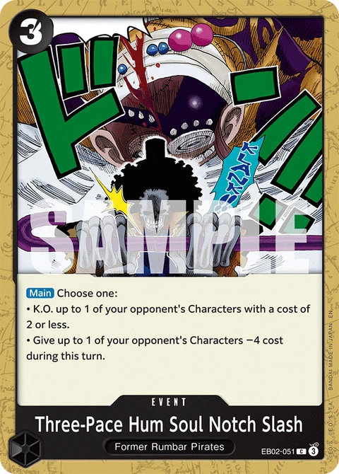 Three-Pace Hum Soul Notch Slash - One Piece Card Game card
