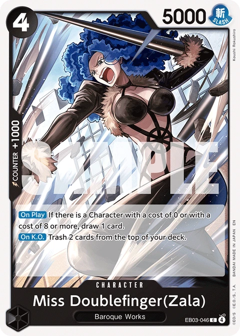 Miss Doublefinger(Zala) - One Piece Card Game card