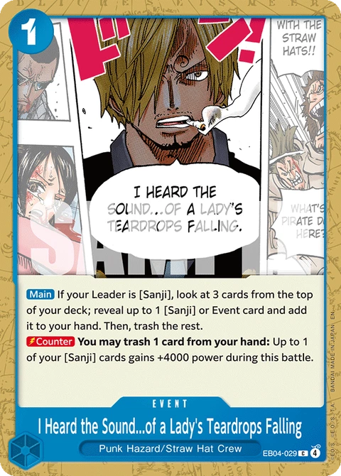I Heard the Sound...of a Lady's Teardrops Falling - One Piece Card Game card