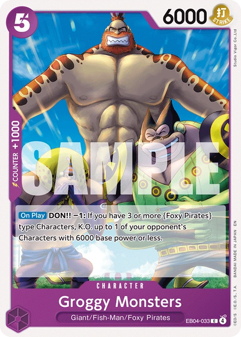 Groggy Monsters - One Piece Card Game card