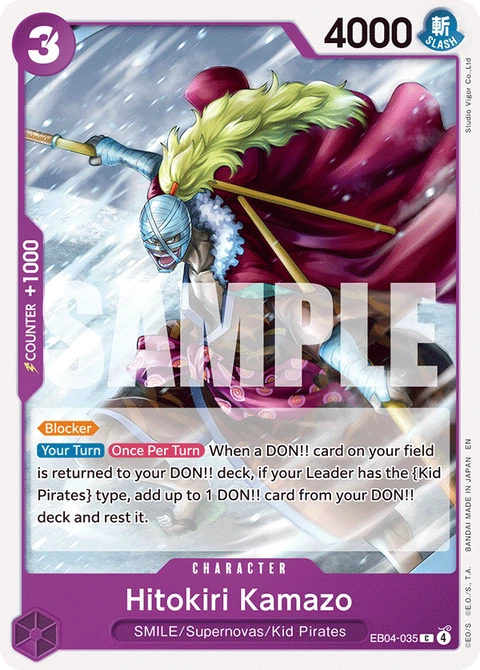 Hitokiri Kamazo - One Piece Card Game card