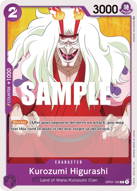 Kurozumi Higurashi - One Piece Card Game card