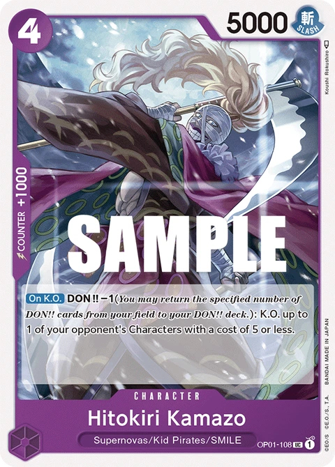 Hitokiri Kamazo - One Piece Card Game card