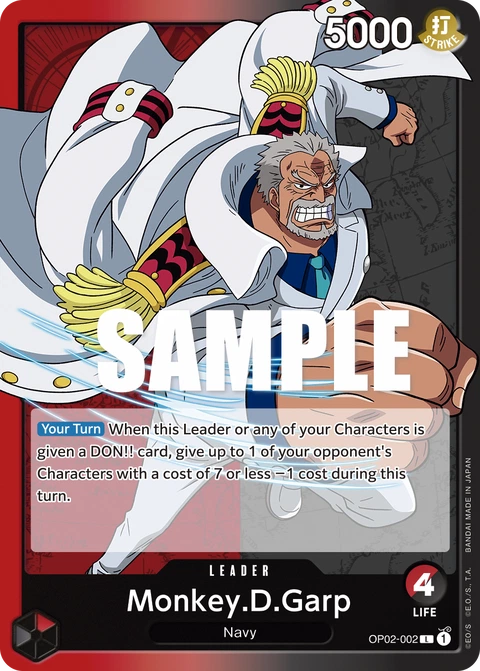 Monkey.D.Garp, One Piece Card Game Leader