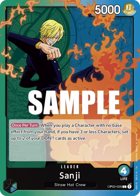 Sanji, One Piece Card Game Leader